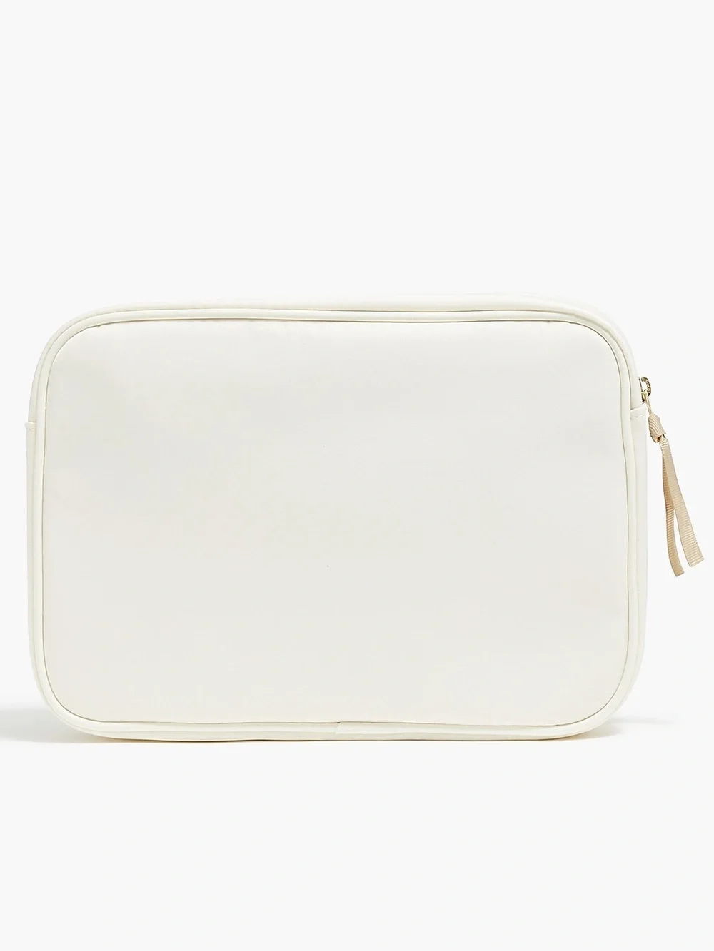 NWT J.Crew Factory Large Ivory Customizable Travel Cosmetic Toiletry Pouch Bag